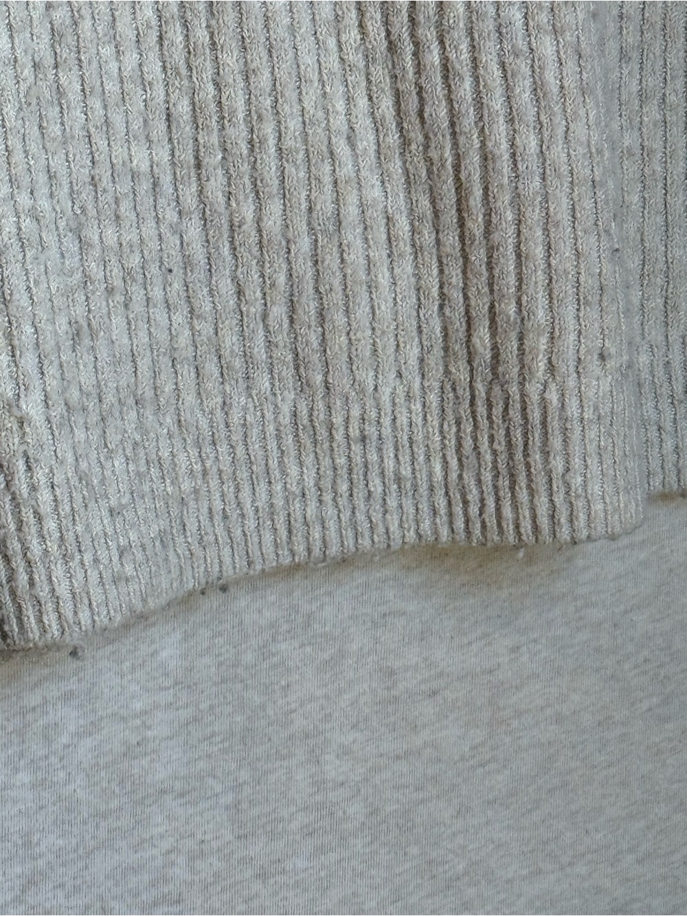 margot Neutral Cream Ribbed Crew Sweater - Picture 8 of 14